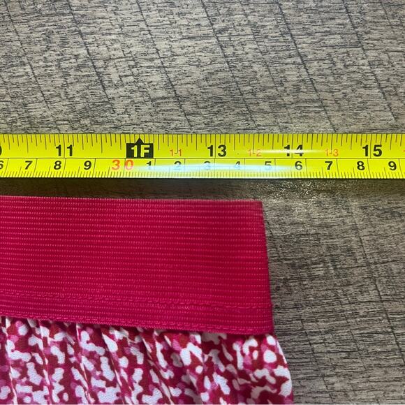 Vince Camuto Pleated Midi Skirt Womens Small Pink White Elastic Waist Lined Soft - Picture 8 of 10